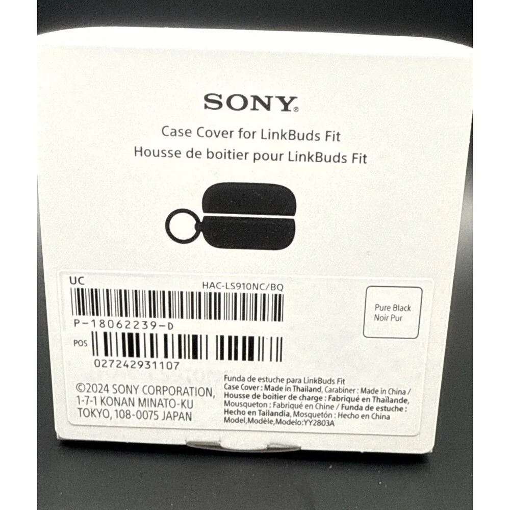 NEW Genuine Sony Case Cover for LinkBuds -Pure Black  HACL910NC/BQ SEALED